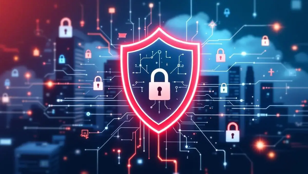 Our Latest News 33 digital shield with locks network lines business buildings cybersecurity